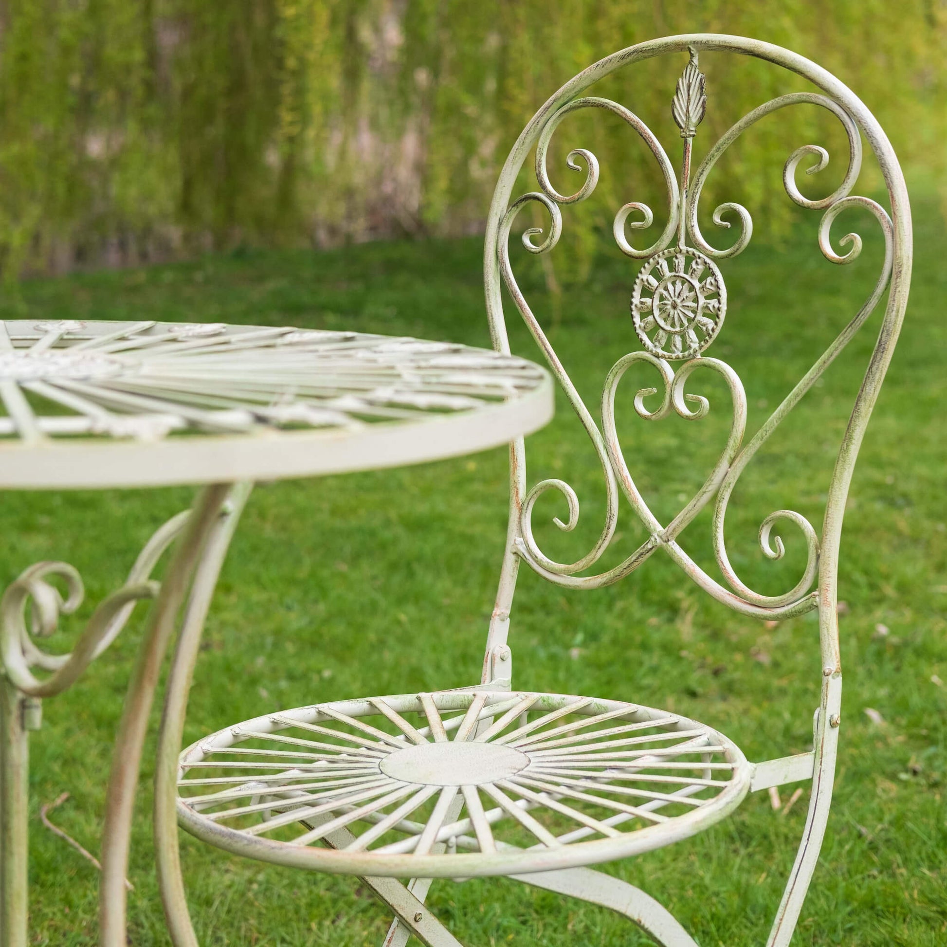 Blaisdon Cream 3-Piece Bistro Set by Ascalon - Mouse & Manor