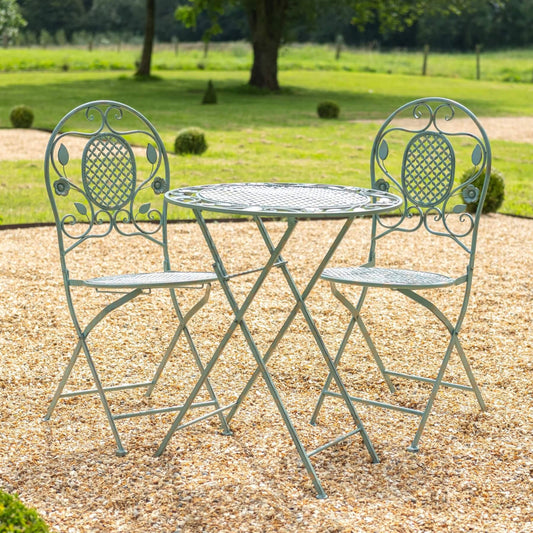 Chloe 3 Piece Bistro Set by Ascalon in Antique Blue or Cream - Mouse & Manor