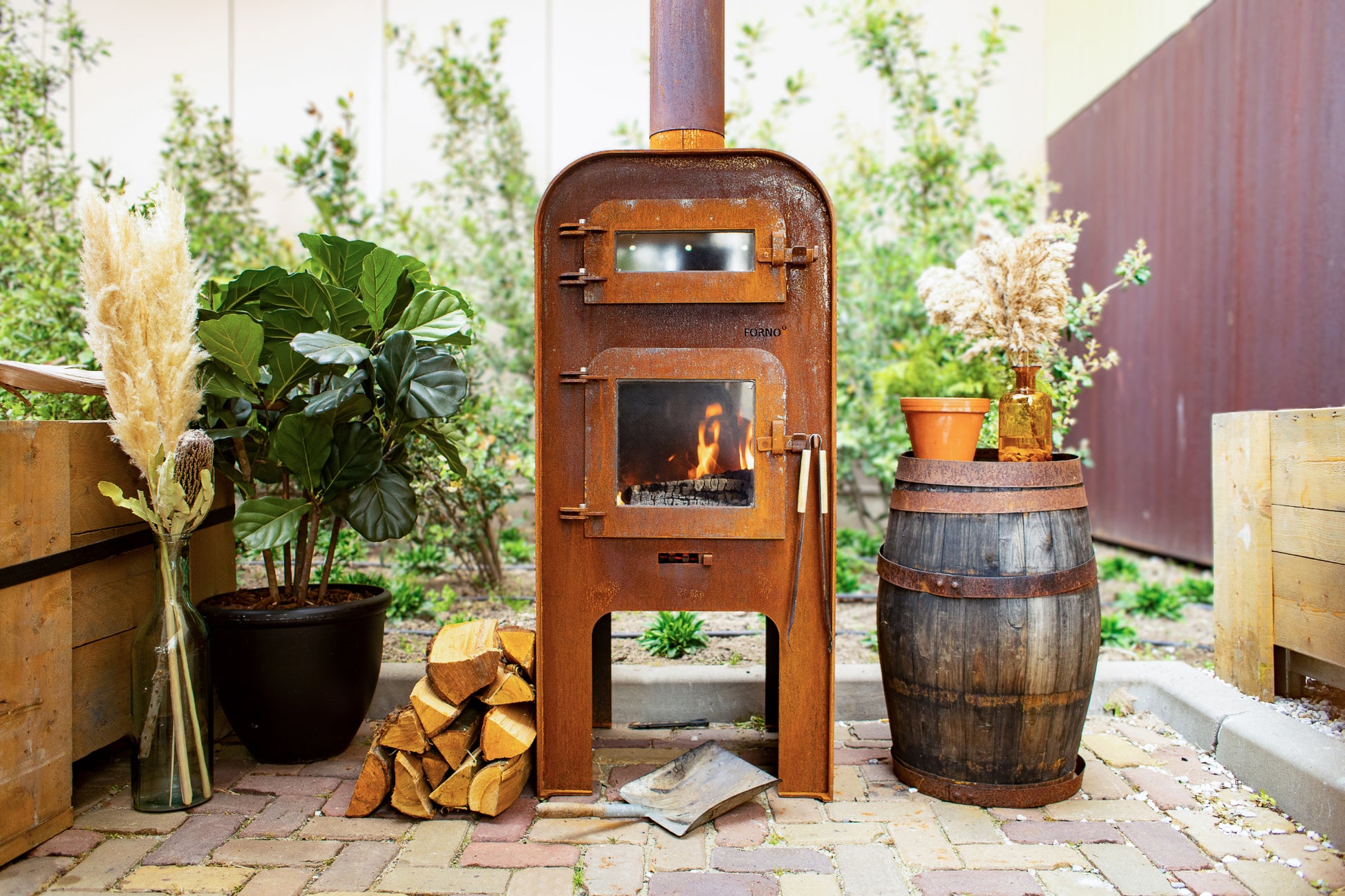 Adezz Forno GAP Corten Steel Outdoor Fireplace & Pizza Oven - Mouse & Manor