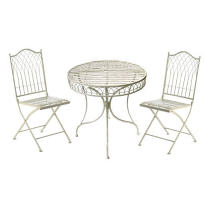 Hampton 3-Piece Bistro Set in Cream by Ascalon - Mouse & Manor