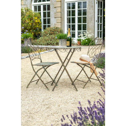 Avalon 3 Piece Bistro Set in Green Rust by Ascalon - Mouse & Manor