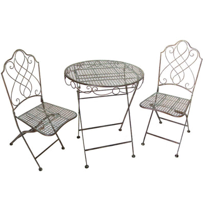 Avalon 3 Piece Bistro Set in Green Rust by Ascalon - Mouse & Manor