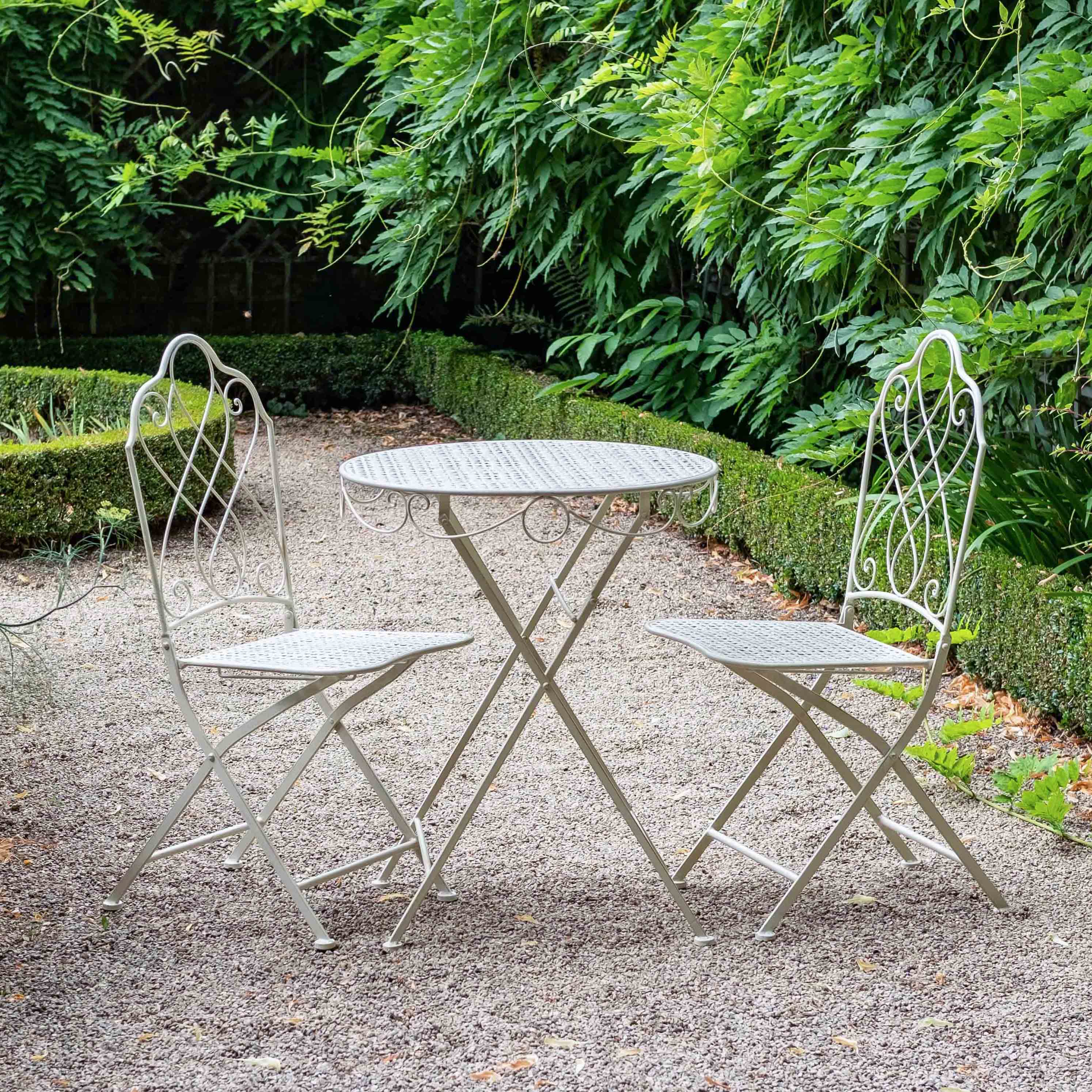 3 piece metal 2024 bistro set