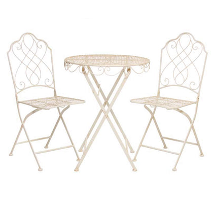 Avalon 3 Piece Cream Bistro Set by Ascalon - Mouse & Manor