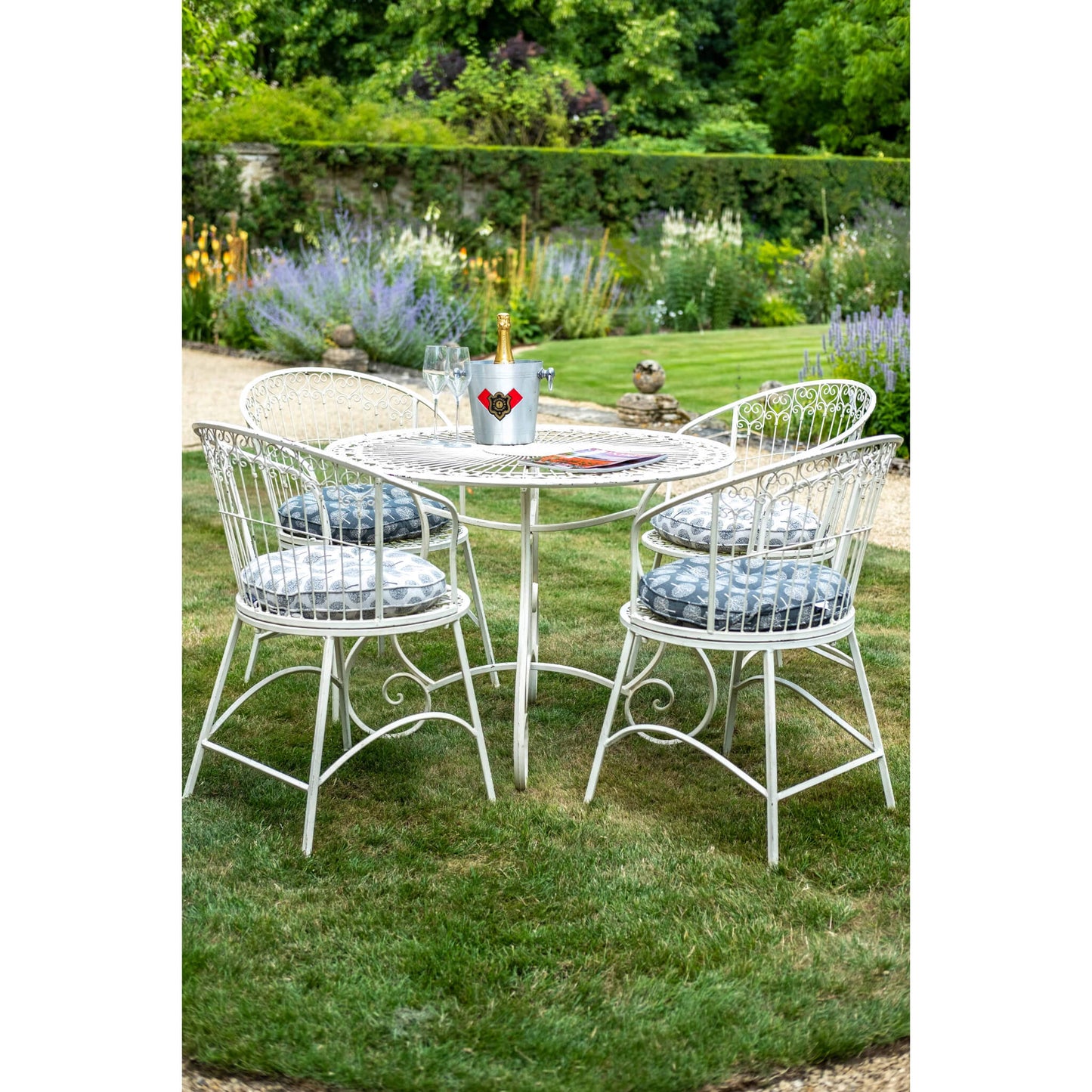 Blaisdon Cream 5 Piece Bistro Set by Ascalon - Mouse & Manor