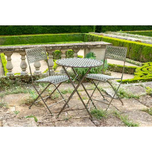 Marlboro 3 Piece Bistro Set by Ascalon in Antique Blue or Pewter - Mouse & Manor