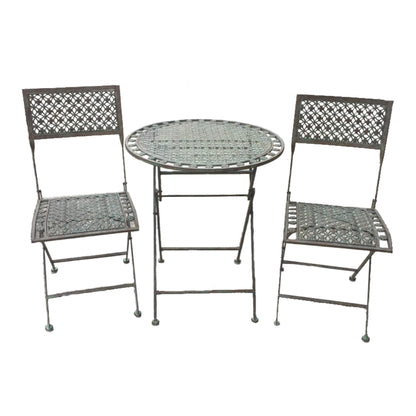 Marlboro 3 Piece Bistro Set by Ascalon in Antique Blue or Pewter - Mouse & Manor