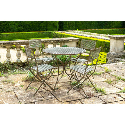 Marlboro 5 Piece Bistro Set by Ascalon in Antique Blue or Pewter - Mouse & Manor