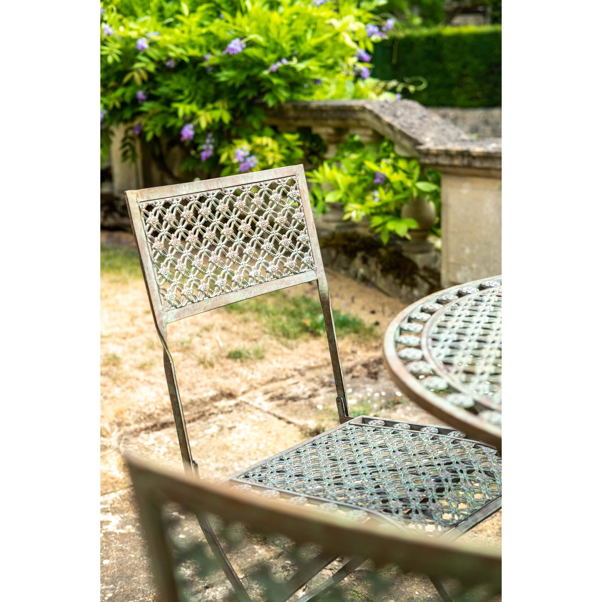 Marlboro 5 Piece Bistro Set by Ascalon in Antique Blue or Pewter - Mouse & Manor