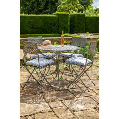 Marlboro 5 Piece Bistro Set by Ascalon in Antique Blue or Pewter - Mouse & Manor