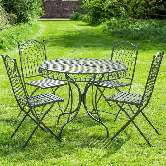 Hampton 5-Piece Bistro Set in Umber Grey by Ascalon - Mouse & Manor