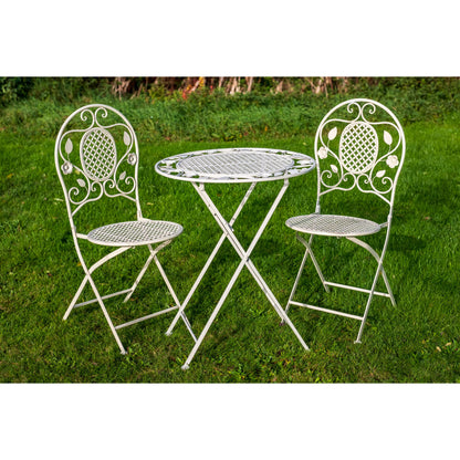 Chloe 3 Piece Bistro Set by Ascalon in Antique Blue or Cream - Mouse & Manor