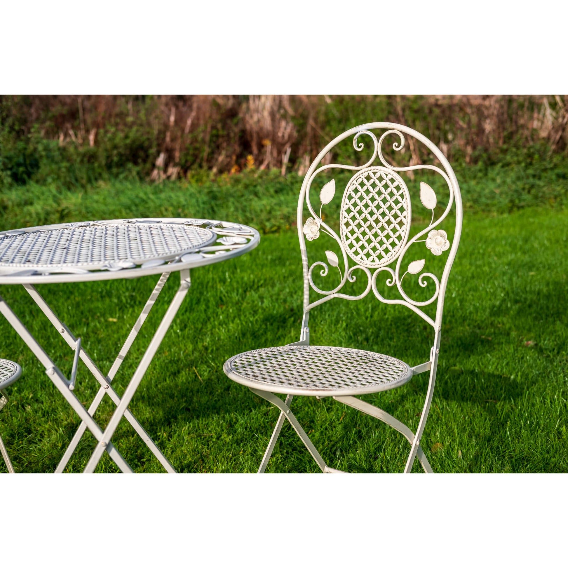 Chloe 3 Piece Bistro Set by Ascalon in Antique Blue or Cream - Mouse & Manor