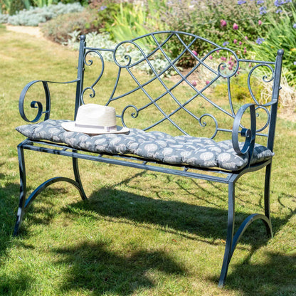 Heritage Wrought Iron Bench in Grey by Ascalon - Mouse & Manor