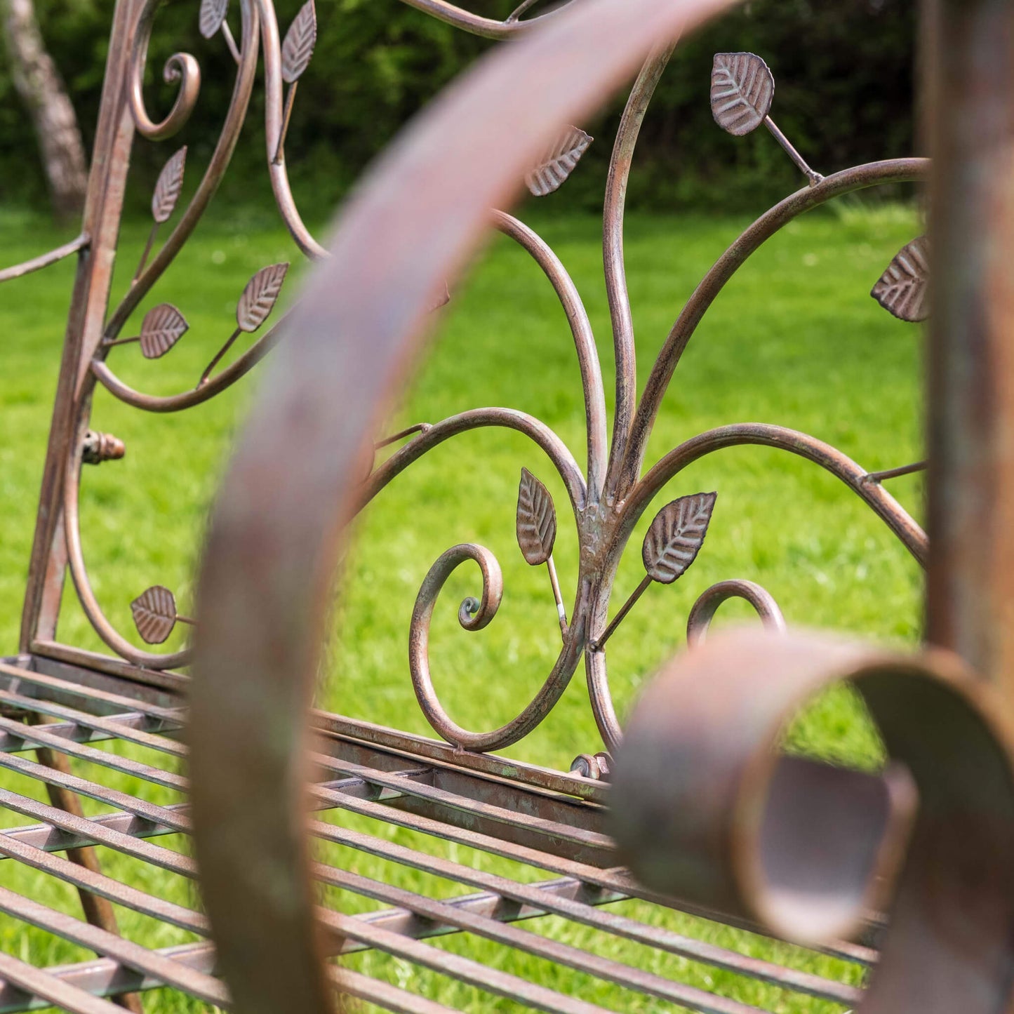 Woodland Wrought Iron Bench by Ascalon - Mouse & Manor