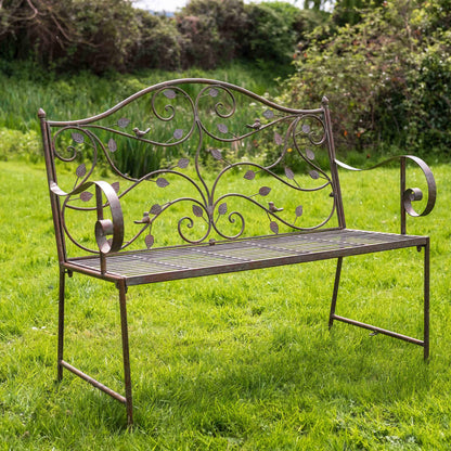 Woodland Wrought Iron Bench by Ascalon - Mouse & Manor