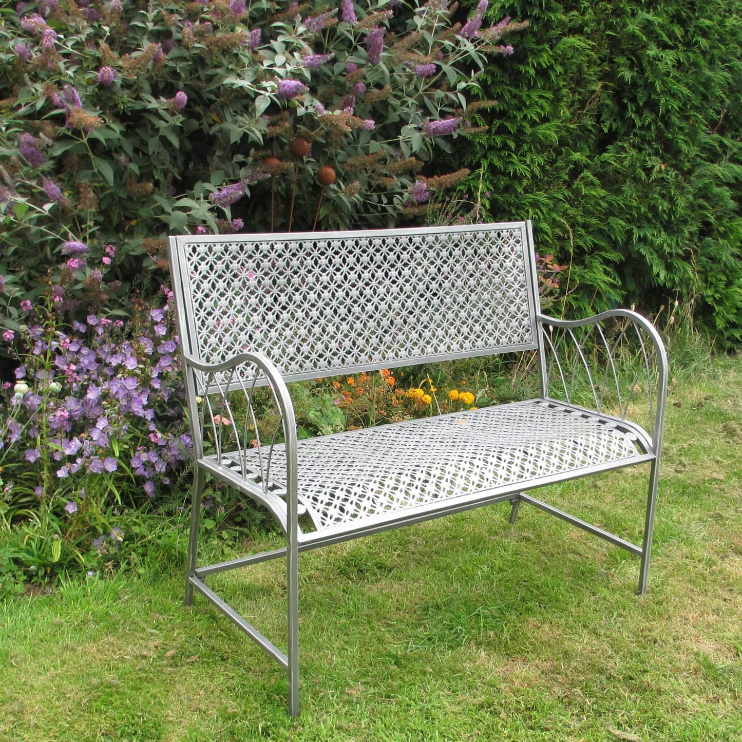 Marlborough Wrought Iron Bench by Ascalon - Mouse & Manor