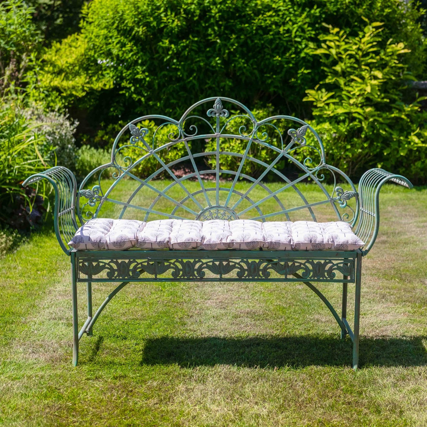 Peacock Wrought Iron Bench by Ascalon - Mouse & Manor