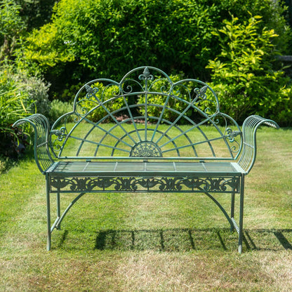 Peacock Wrought Iron Bench by Ascalon - Mouse & Manor