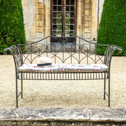 Vintage Wrought Iron Bench in Rusty by Ascalon - Mouse & Manor