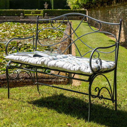 Westminster Wrought Iron Bench in Grey Stone by Ascalon - Mouse & Manor