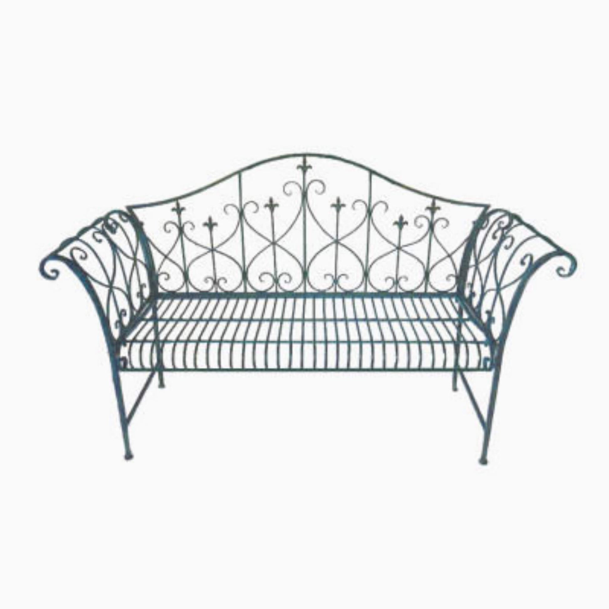 Vintage Wrought Iron Bench by Ascalon - Mouse & Manor