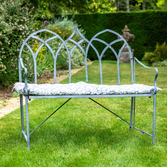 Tewksbury Wrought Iron Bench in Lead Grey by Ascalon - Mouse & Manor