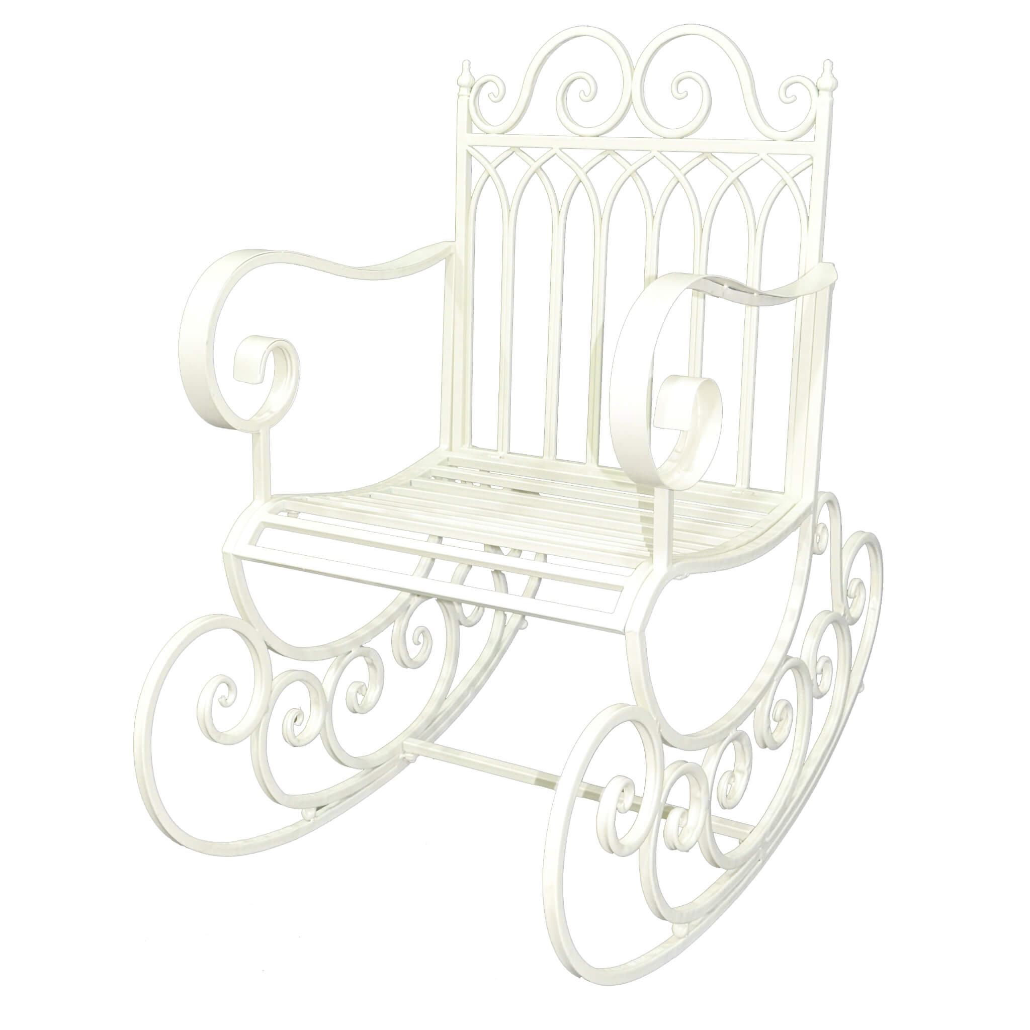 White metal online rocking chair