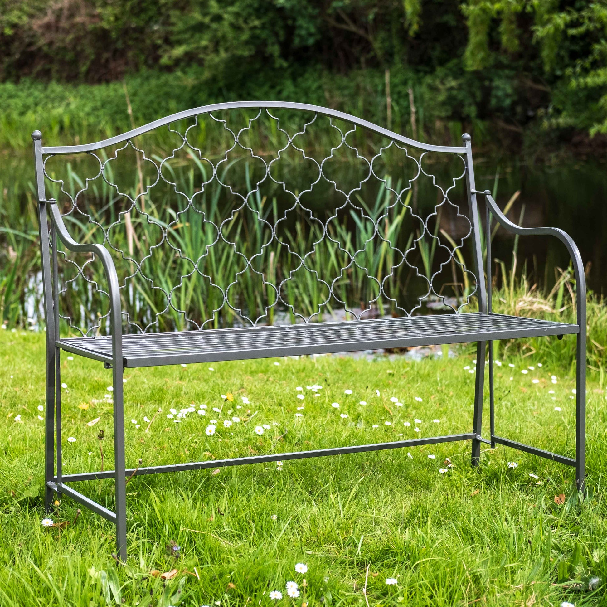 Marrakesh Bench in Grey by Ascalon - Mouse & Manor