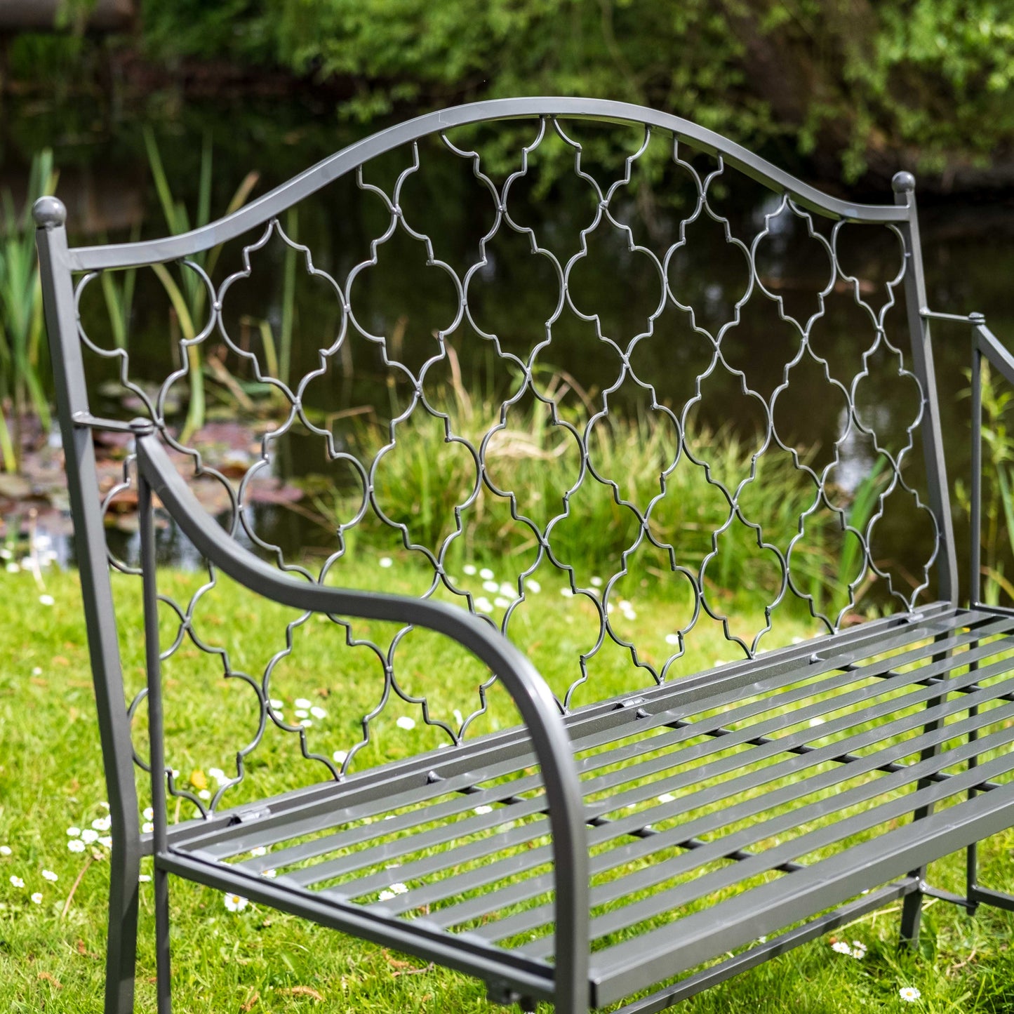 Marrakesh Bench in Grey by Ascalon - Mouse & Manor