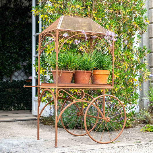 Rustic Metal Flower Cart by Ascalon - Mouse & Manor