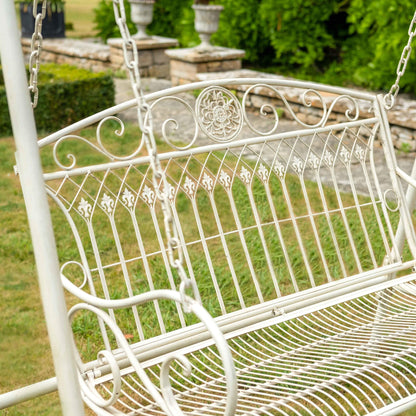 Blaisdon Cream Metal Swing Seat by Ascalon - Mouse & Manor