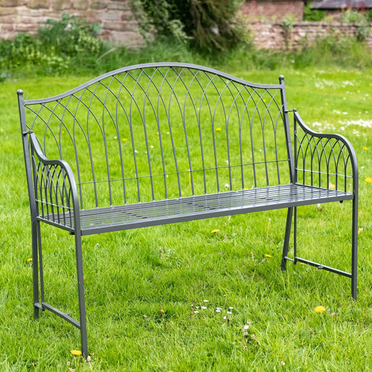 Hampton Bench in Umber Grey by Ascalon - Mouse & Manor