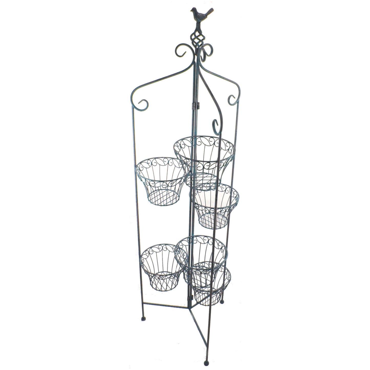 Wrought Iron Folding 6 Pot Holder by Ascalon - Mouse & Manor