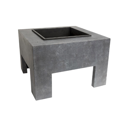 Square Fire Pit Cement Finish by Ivyline - Mouse & Manor