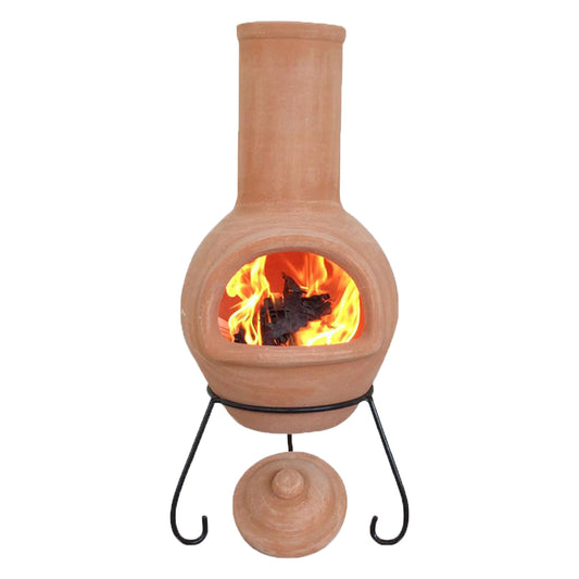 Colima Large Mexican Clay Chimenea by Gardeco - Mouse & Manor
