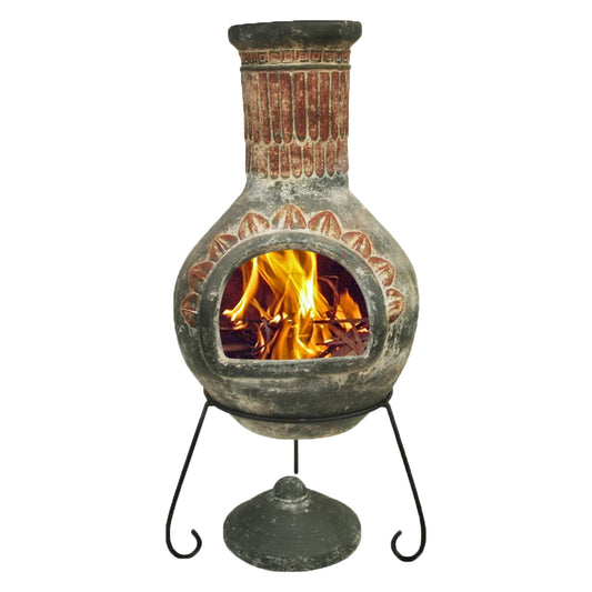 Plumas Extra-Large Mexican Clay Chimenea by Gardeco - Mouse & Manor
