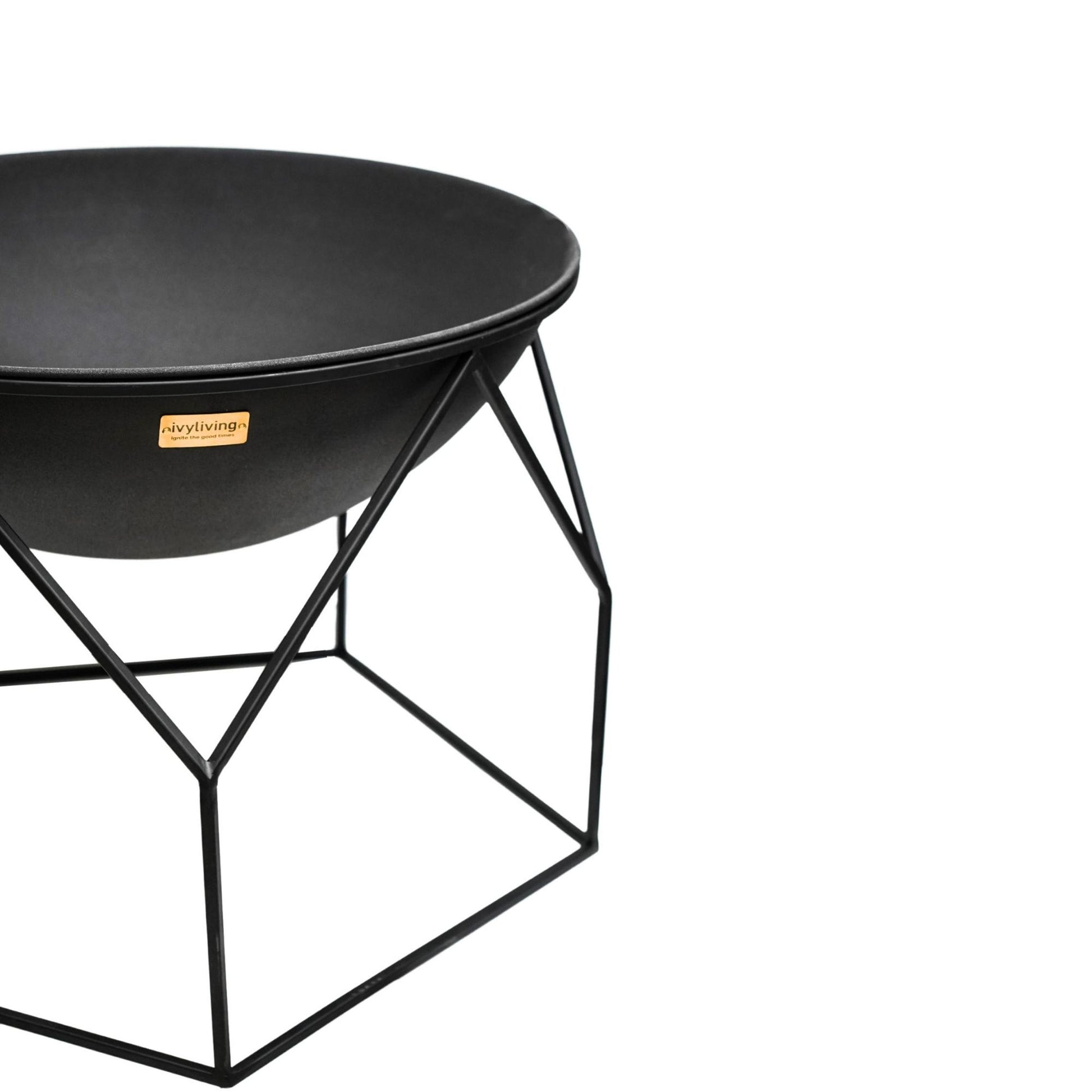 Outdoor Buckingham Fire Pit Black by Ivyline - Mouse & Manor