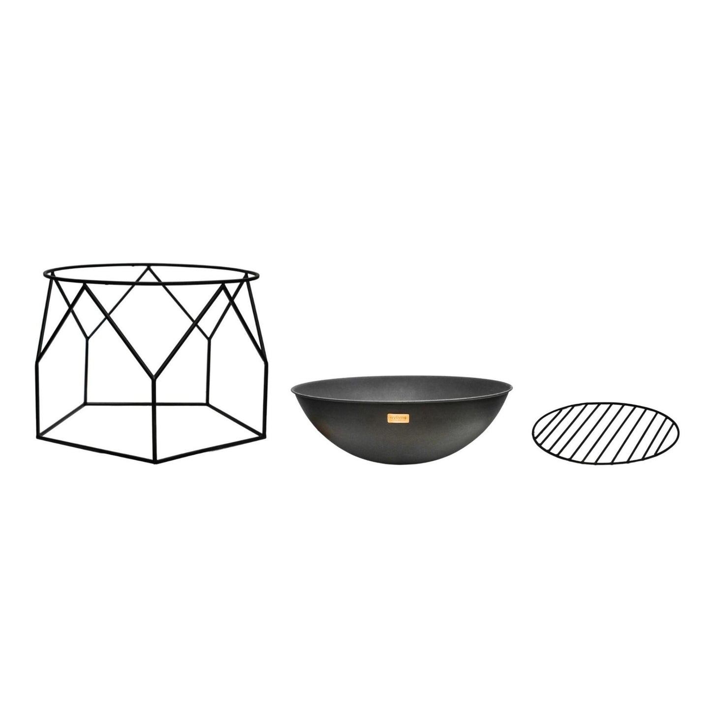 Outdoor Buckingham Fire Pit Black by Ivyline - Mouse & Manor