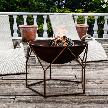 Outdoor Buckingham Fire Pit in Rust by Ivyline - Mouse & Manor