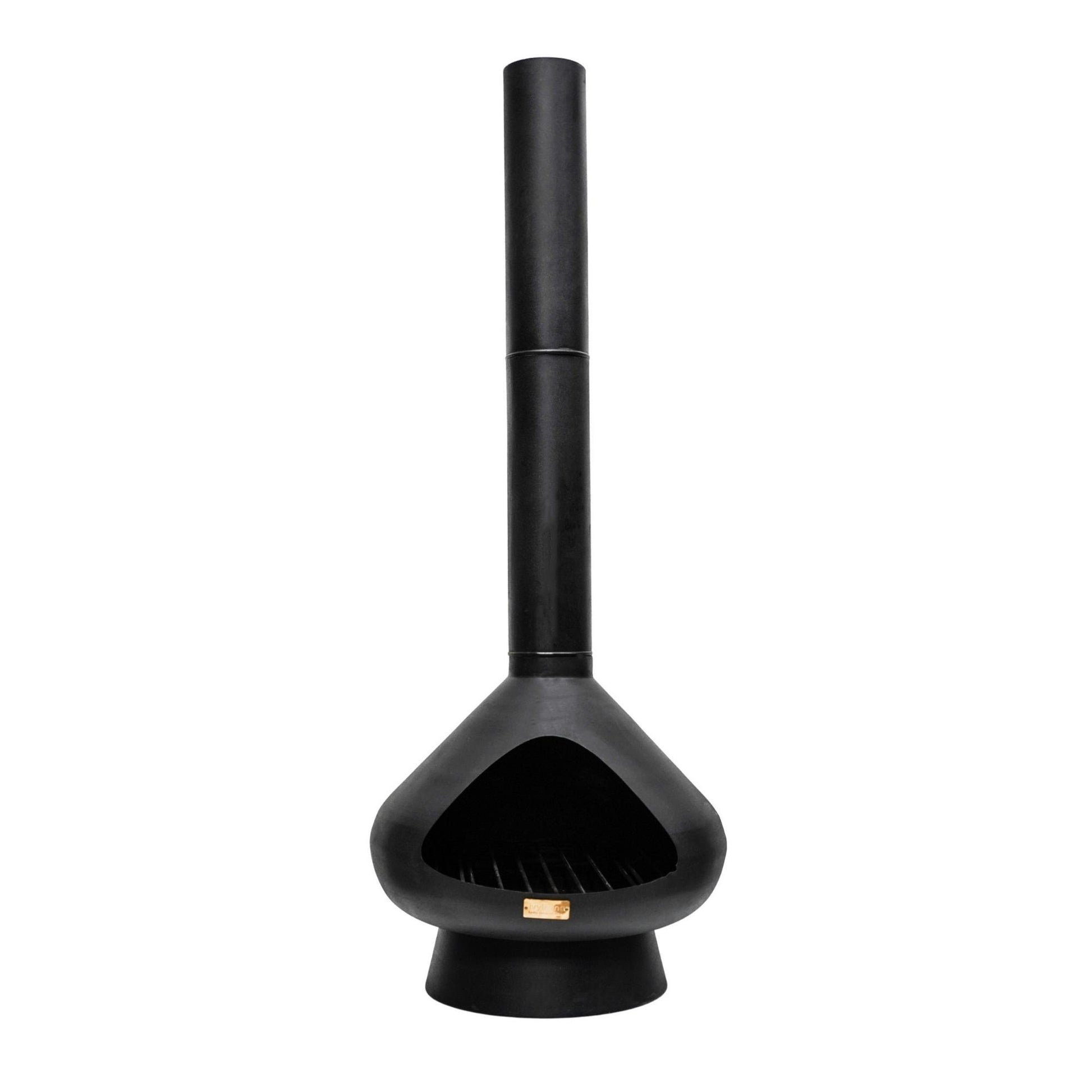 Fornax Outdoor Fireplace Chiminea in Matte Black by Ivyline - Mouse & Manor