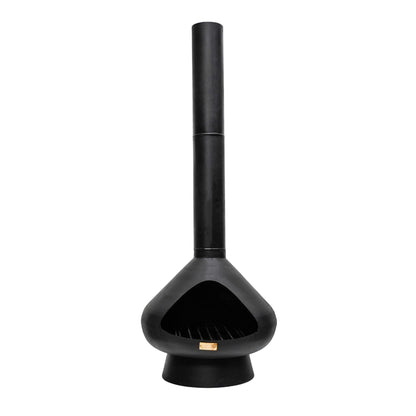 Fornax Outdoor Fireplace Chiminea in Matte Black by Ivyline - Mouse & Manor