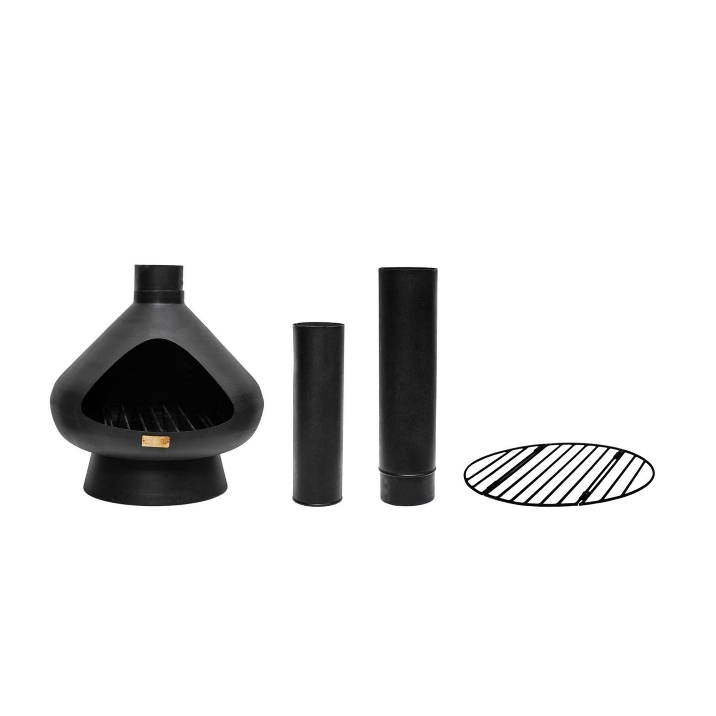 Fornax Outdoor Fireplace Chiminea in Matte Black by Ivyline - Mouse & Manor