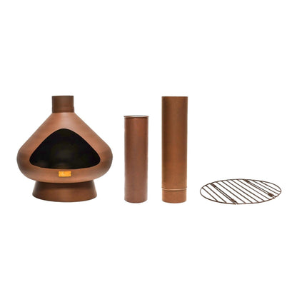 Fornax Outdoor Fireplace Chiminea in Rust by Ivyline - Mouse & Manor