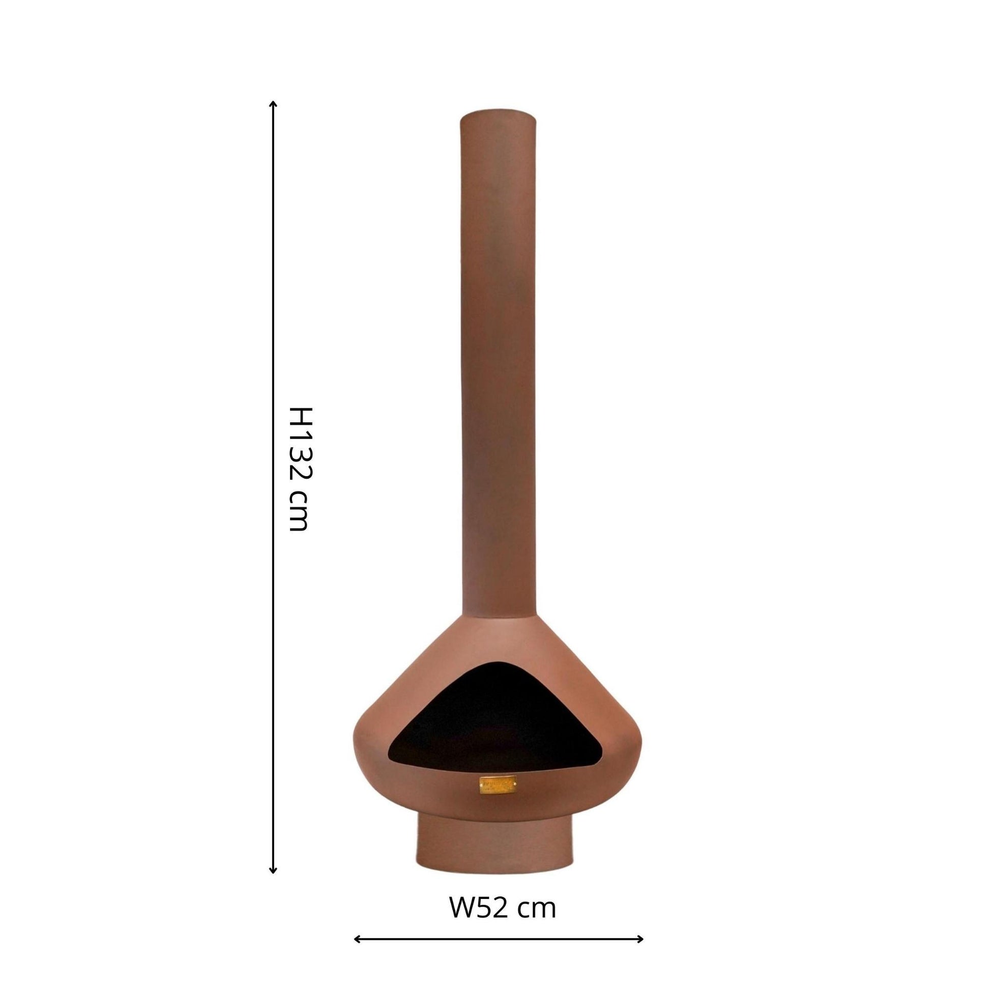 Fornax Outdoor Fireplace Chiminea in Rust by Ivyline - Mouse & Manor