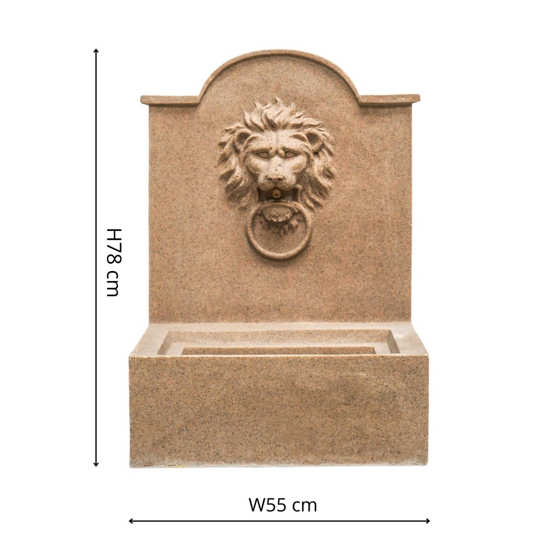 Lion Water Feature Sandstone Outdoor by Ivyline - Mouse & Manor