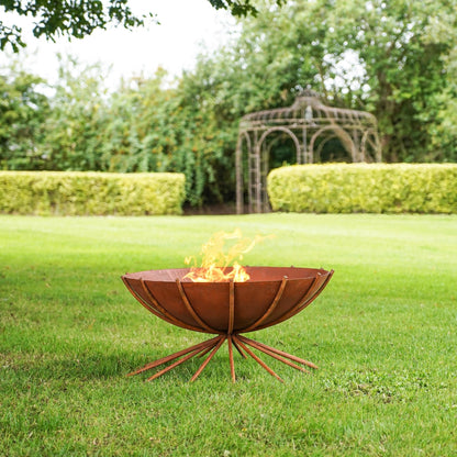 Metal Outdoor Dakota Fire Pit in Rust by Ivyline - Mouse & Manor