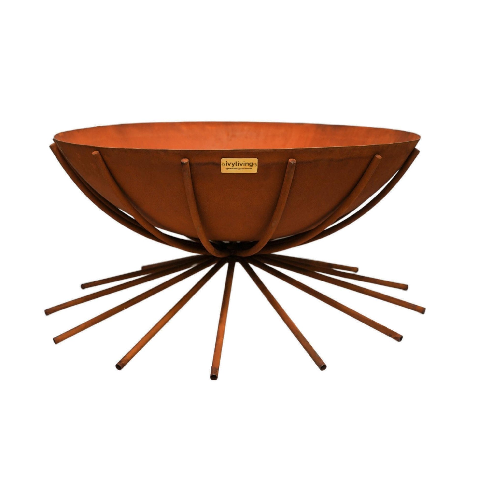 Metal Outdoor Dakota Fire Pit in Rust by Ivyline - Mouse & Manor