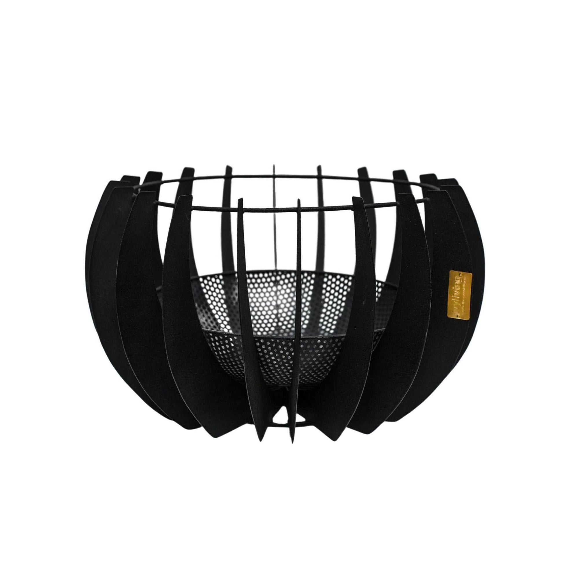 Solis Outdoor Fire Pit in Matt Black by Ivyline - Mouse & Manor