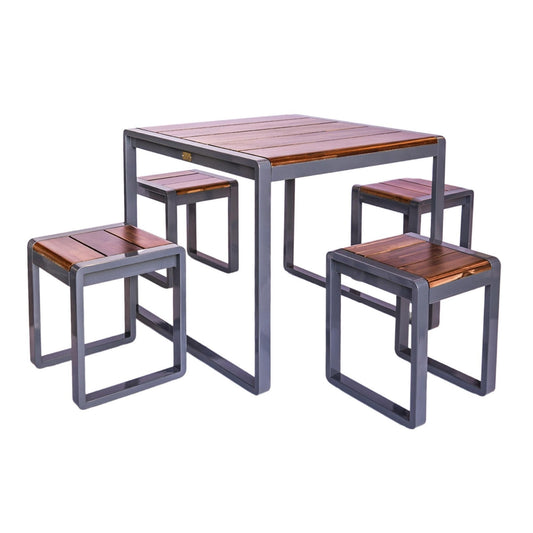 Spitalfields Tall Acacia Wood 5 piece Furniture Set by Ivyline - Mouse & Manor